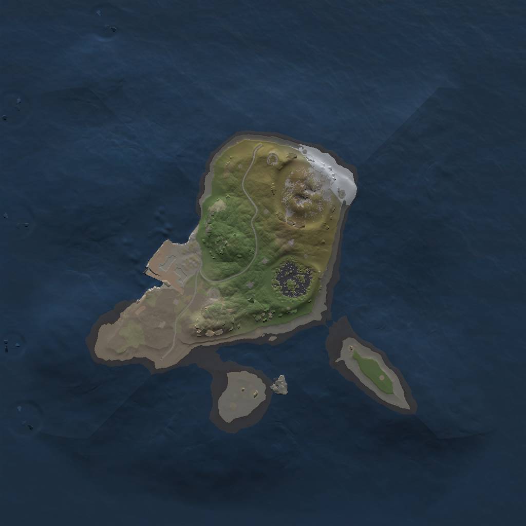 Rust Map: Procedural Map, Size: 1500, Seed: 24000, 3 Monuments