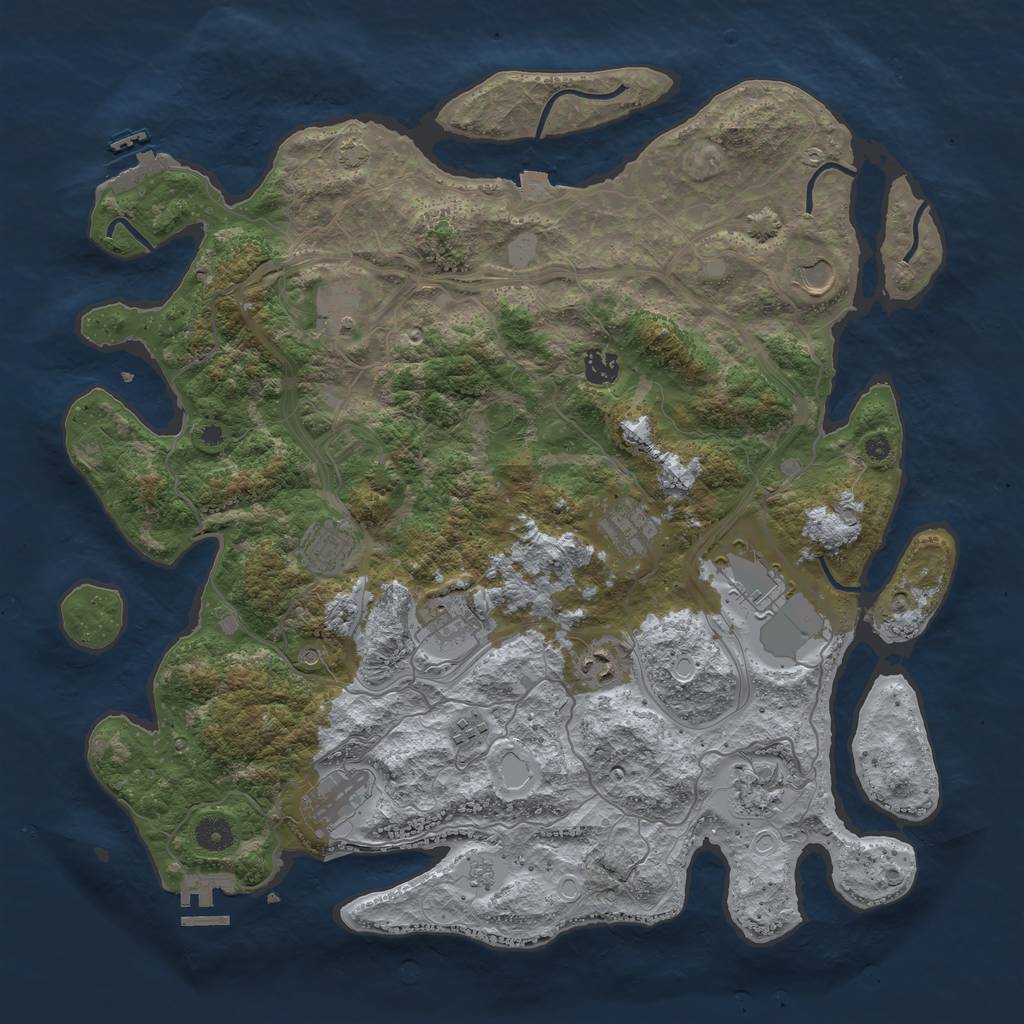 Rust Map: Procedural Map, Size: 4250, Seed: 17221, 19 Monuments