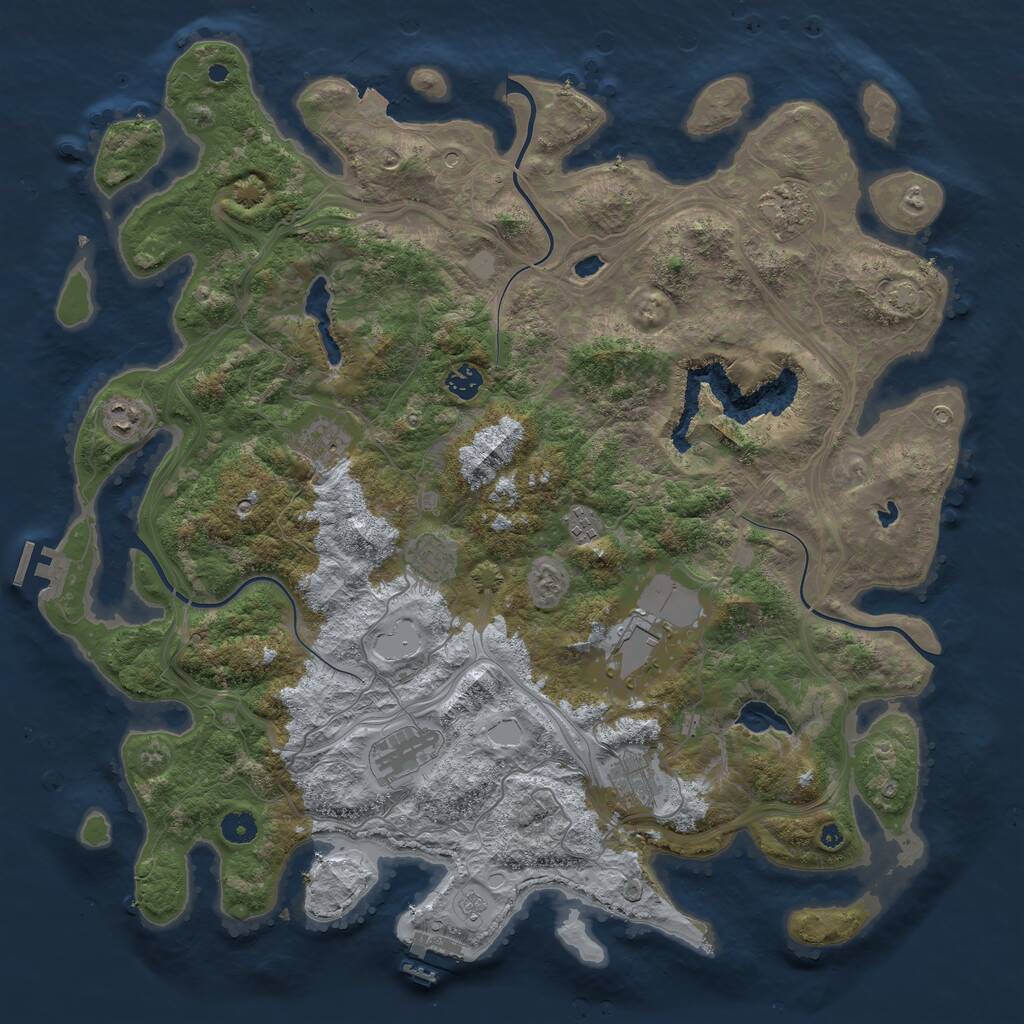 Rust Map: Procedural Map, Size: 4500, Seed: 1882040263, 15 Monuments