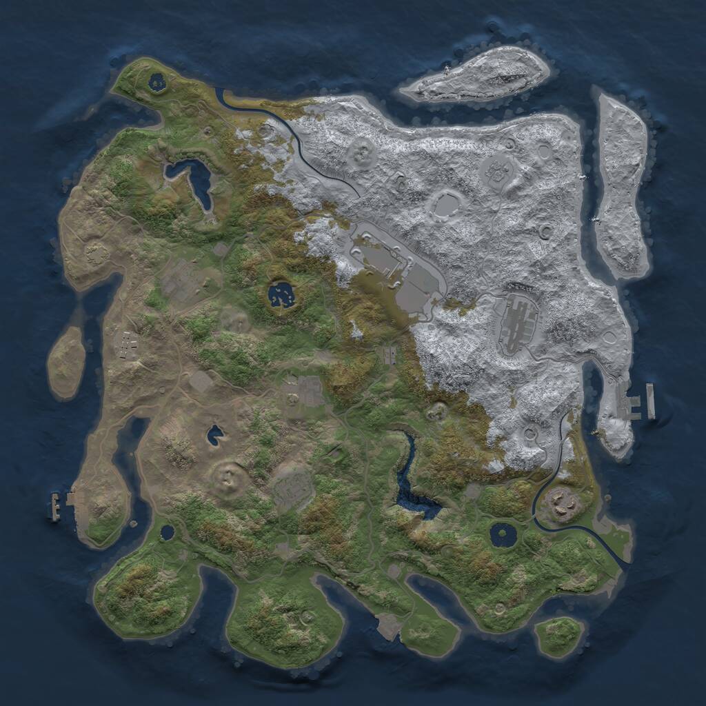 Rust Map: Procedural Map, Size: 4000, Seed: 1582355584, 14 Monuments