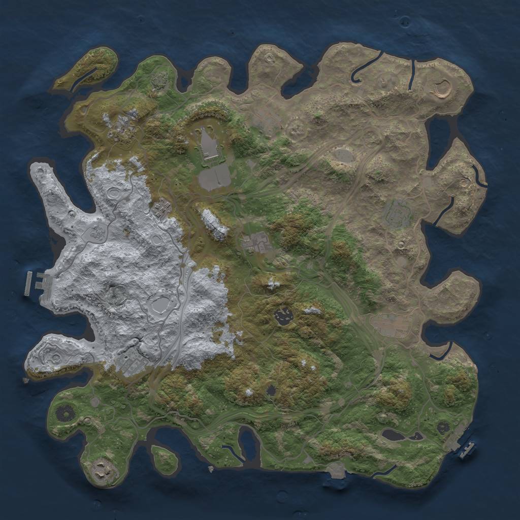 Rust Map: Procedural Map, Size: 4250, Seed: 740041819, 19 Monuments