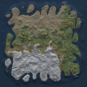 Thumbnail Rust Map: Procedural Map, Size: 4500, Seed: 1884394706, 18 Monuments