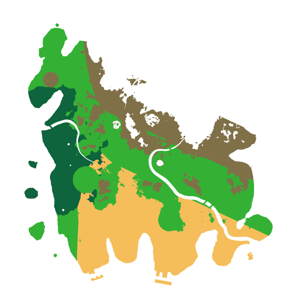 Biome Rust Map: Procedural Map, Size: 3500, Seed: 422462333