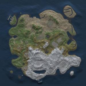 Thumbnail Rust Map: Procedural Map, Size: 3500, Seed: 1507, 17 Monuments