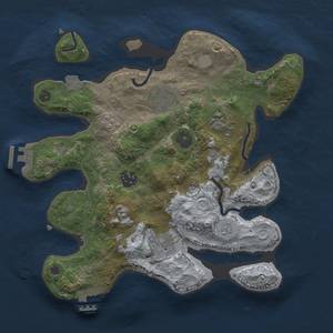 Thumbnail Rust Map: Procedural Map, Size: 3000, Seed: 1455486763, 12 Monuments