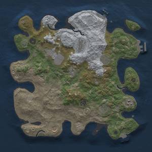 Thumbnail Rust Map: Procedural Map, Size: 3500, Seed: 853539818, 17 Monuments