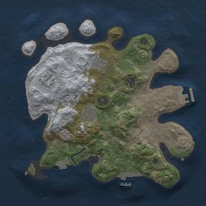 Thumbnail Rust Map: Procedural Map, Size: 3000, Seed: 31300, 13 Monuments