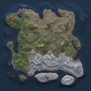 Thumbnail Rust Map: Procedural Map, Size: 3500, Seed: 1665150575, 15 Monuments