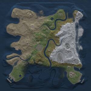 Thumbnail Rust Map: Procedural Map, Size: 3155, Seed: 2117146530, 11 Monuments