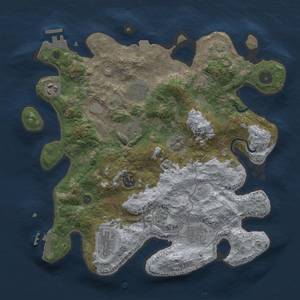 Thumbnail Rust Map: Procedural Map, Size: 3500, Seed: 701150472, 16 Monuments