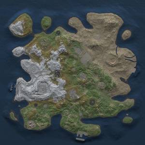 Thumbnail Rust Map: Procedural Map, Size: 3500, Seed: 464940694, 16 Monuments