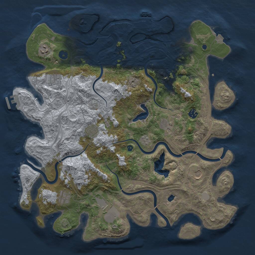 Rust Map: Procedural Map, Size: 4250, Seed: 926171549, 15 Monuments