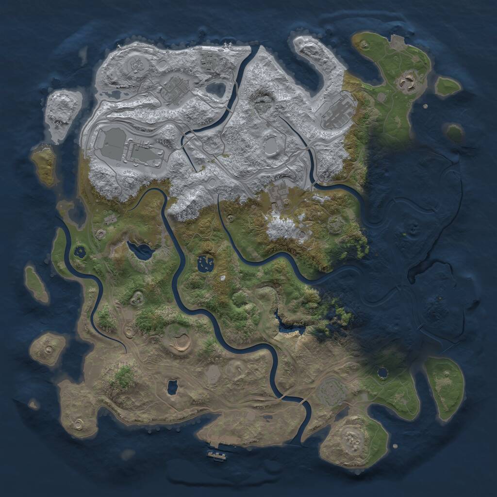 Rust Map: Procedural Map, Size: 4250, Seed: 520009331, 15 Monuments