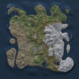 Thumbnail Rust Map: Procedural Map, Size: 3500, Seed: 6816, 15 Monuments