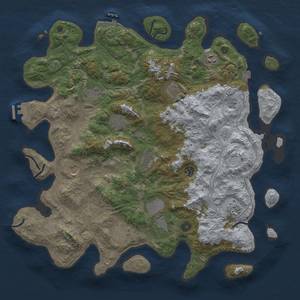 Thumbnail Rust Map: Procedural Map, Size: 4400, Seed: 29224614, 19 Monuments