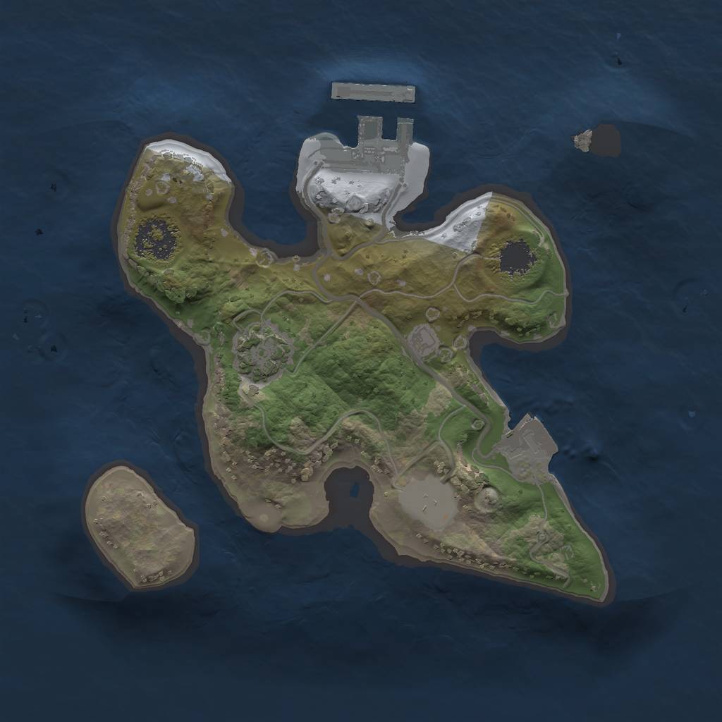 Rust Map: Procedural Map, Size: 1750, Seed: 1600032017, 5 Monuments