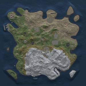 Thumbnail Rust Map: Procedural Map, Size: 3500, Seed: 992755629, 17 Monuments