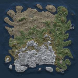 Thumbnail Rust Map: Procedural Map, Size: 4500, Seed: 1331296199, 19 Monuments