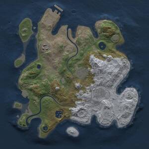 Thumbnail Rust Map: Procedural Map, Size: 3000, Seed: 262204752, 9 Monuments