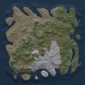 Thumbnail Rust Map: Procedural Map, Size: 4500, Seed: 1733459940, 19 Monuments