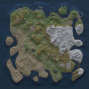 Thumbnail Rust Map: Procedural Map, Size: 3700, Seed: 718897247, 18 Monuments