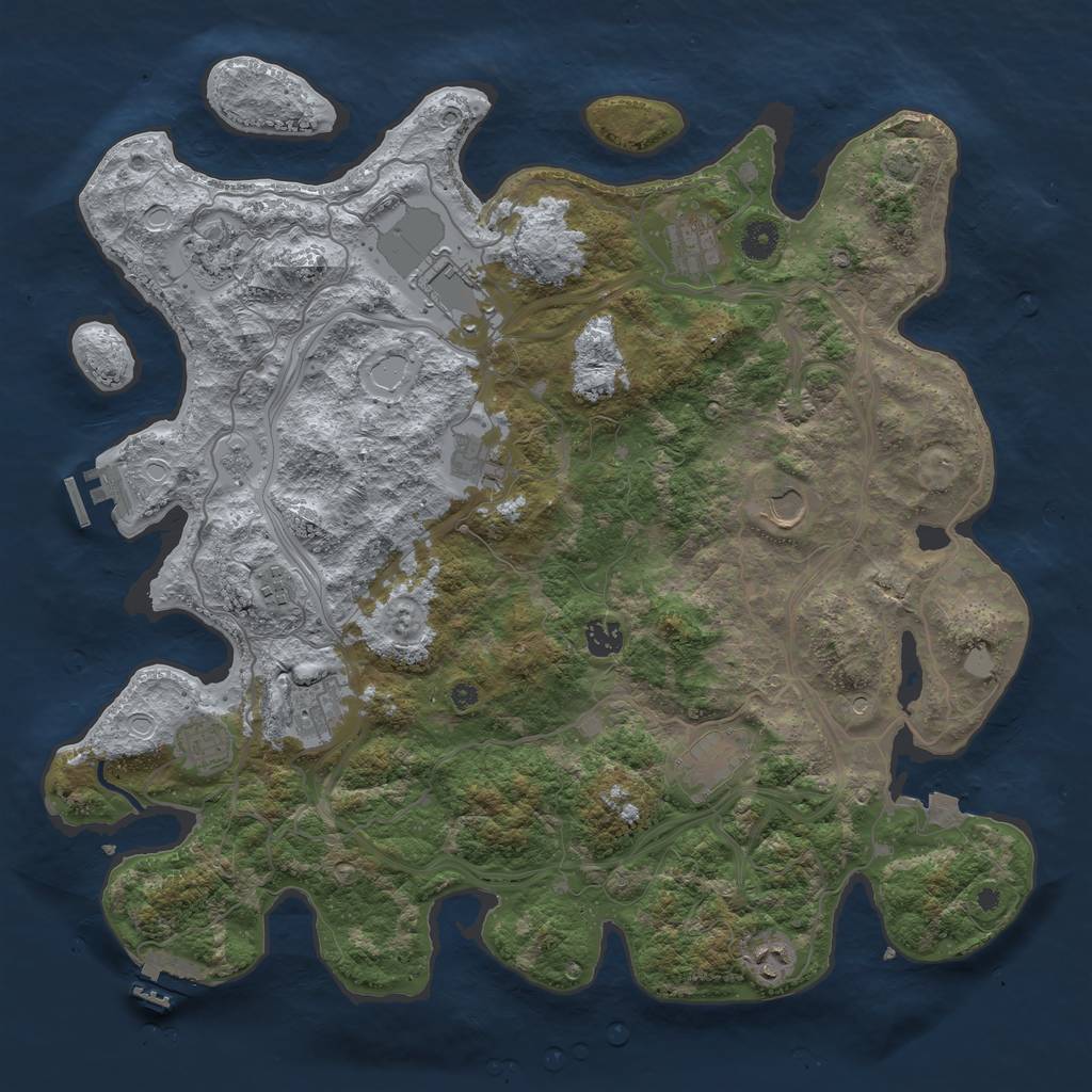 Rust Map: Procedural Map, Size: 4250, Seed: 284255765, 19 Monuments