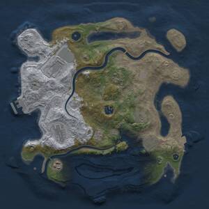 Thumbnail Rust Map: Procedural Map, Size: 3500, Seed: 791224021, 14 Monuments