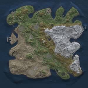 Thumbnail Rust Map: Procedural Map, Size: 3800, Seed: 487542, 19 Monuments