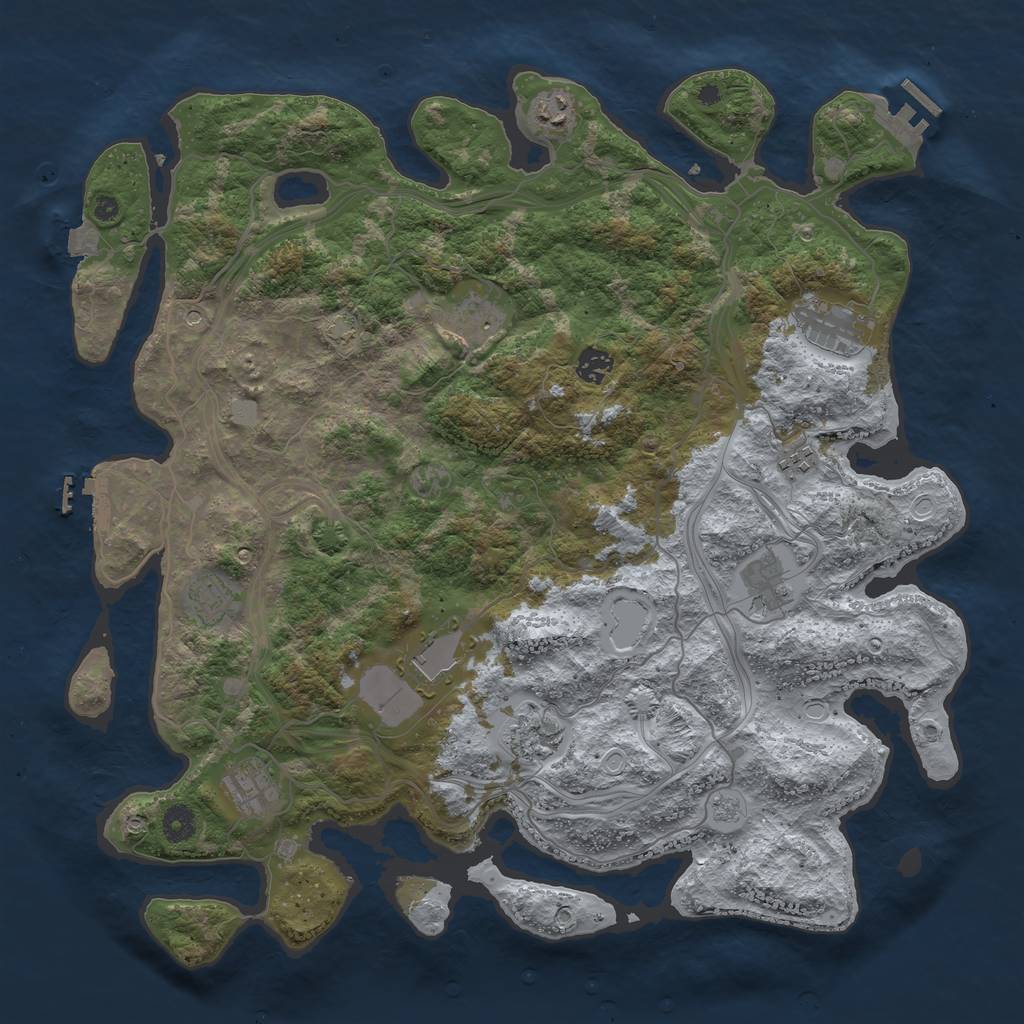 Rust Map: Procedural Map, Size: 4250, Seed: 934120174, 18 Monuments