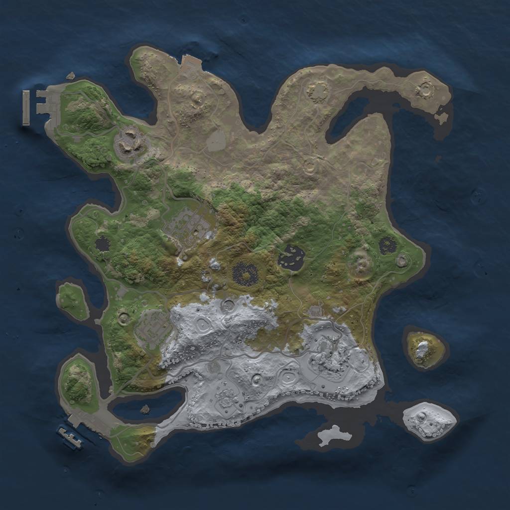 Rust Map: Procedural Map, Size: 2900, Seed: 3902105, 13 Monuments