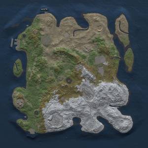 Thumbnail Rust Map: Procedural Map, Size: 3600, Seed: 7060, 15 Monuments