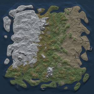 Thumbnail Rust Map: Procedural Map, Size: 6000, Seed: 958429875, 19 Monuments