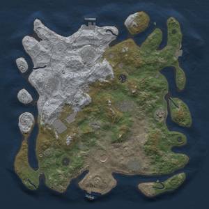 Thumbnail Rust Map: Procedural Map, Size: 3850, Seed: 2086507205, 17 Monuments