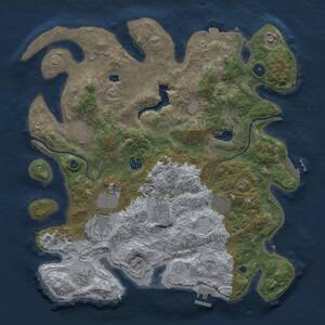 Thumbnail Rust Map: Procedural Map, Size: 4000, Seed: 642589385, 14 Monuments