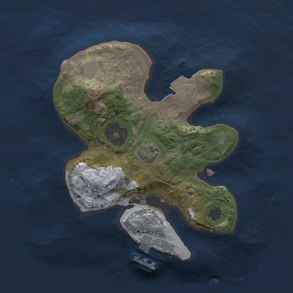 Rust Map: Procedural Map, Size: 1900, Seed: 674798768, 5 Monuments