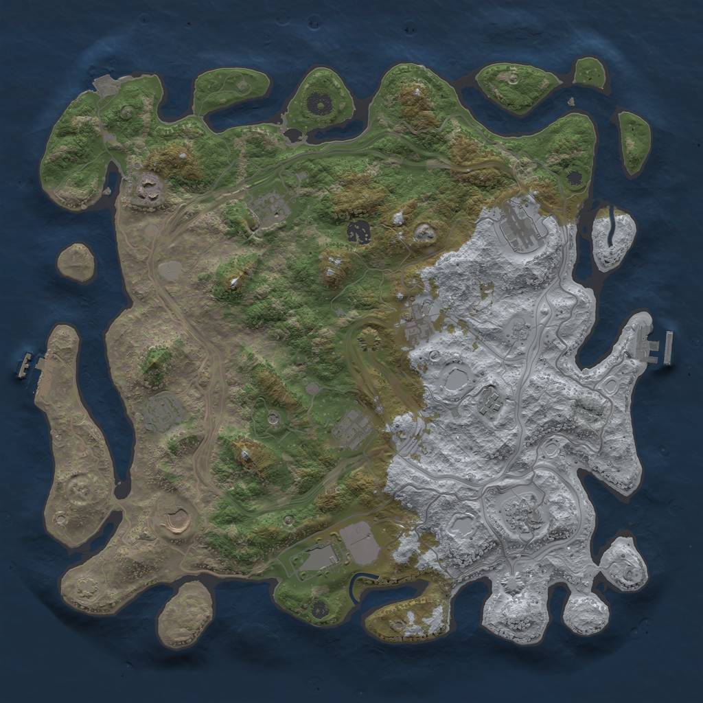 Rust Map: Procedural Map, Size: 4250, Seed: 212384467, 19 Monuments