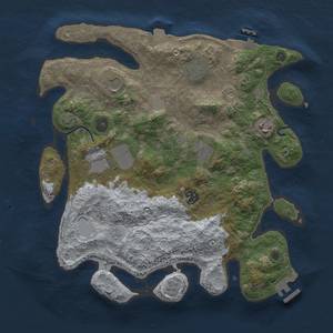 Thumbnail Rust Map: Procedural Map, Size: 3500, Seed: 1407272331, 15 Monuments