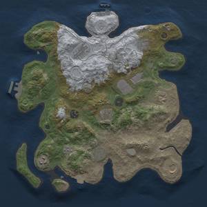 Thumbnail Rust Map: Procedural Map, Size: 3500, Seed: 1224962018, 18 Monuments