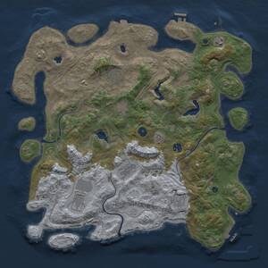Thumbnail Rust Map: Procedural Map, Size: 4500, Seed: 320700406, 14 Monuments