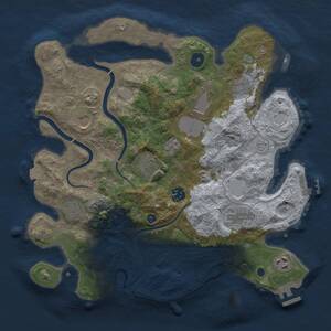 Thumbnail Rust Map: Procedural Map, Size: 3500, Seed: 276010580, 15 Monuments