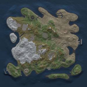 Thumbnail Rust Map: Procedural Map, Size: 3500, Seed: 1035852772, 16 Monuments