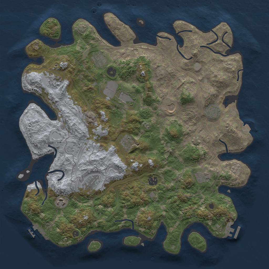 Rust Map: Procedural Map, Size: 4250, Seed: 1774815287, 19 Monuments