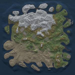 Thumbnail Rust Map: Procedural Map, Size: 4500, Seed: 563896551, 19 Monuments