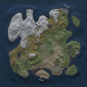 Thumbnail Rust Map: Procedural Map, Size: 3000, Seed: 1439935084, 13 Monuments