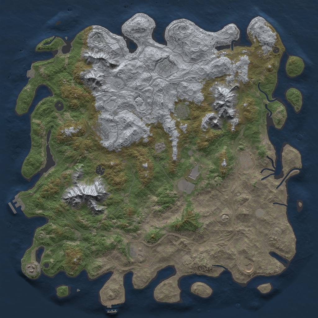 Rust Map: Procedural Map, Size: 5192, Seed: 148515332, 19 Monuments