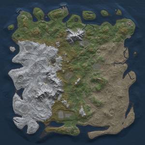 Thumbnail Rust Map: Procedural Map, Size: 5192, Seed: 1485332, 19 Monuments