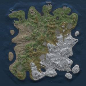 Thumbnail Rust Map: Procedural Map, Size: 3750, Seed: 1452369875, 17 Monuments