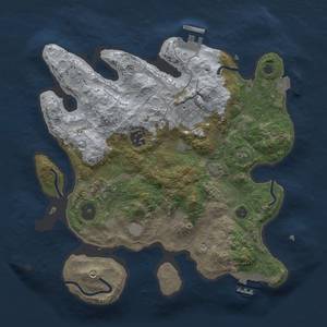 Thumbnail Rust Map: Procedural Map, Size: 3000, Seed: 21748, 11 Monuments