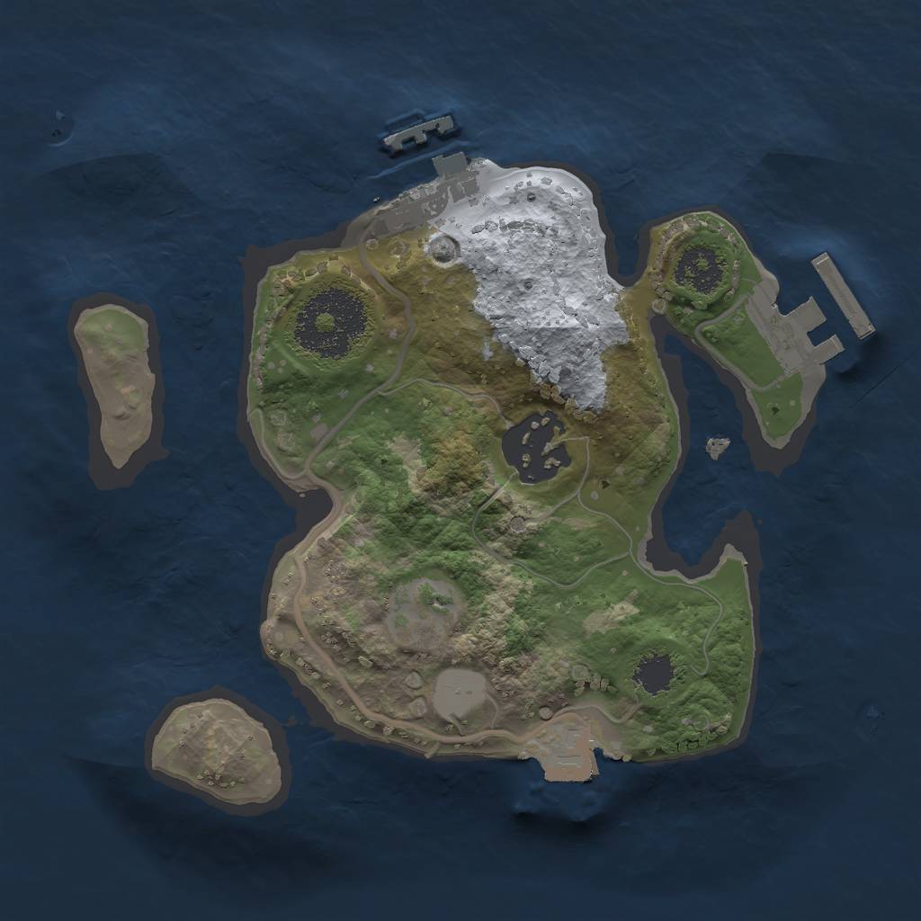 Rust Map: Procedural Map, Size: 2000, Seed: 145896, 6 Monuments