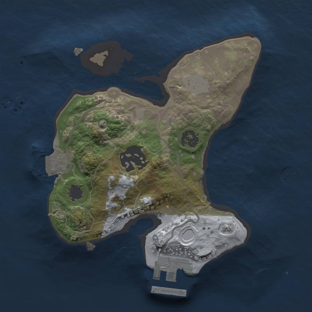 Rust Map: Procedural Map, Size: 1800, Seed: 670990286, 5 Monuments